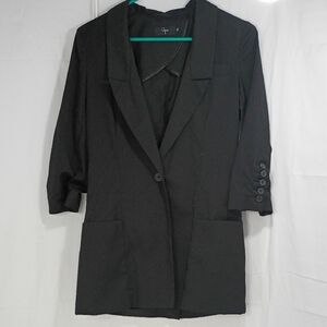 Aqua Elegant Black Women's Blazer